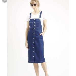 Topshop Moto Denim Dungaree Dress
